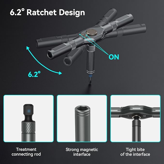42 In 1 Magnetic Ratchet Screwdriver Set, Multifunctional Diy Ratchet Mini Screwdriver Set, Precision Repair Tool With Detachable Handle, Small Screw Driver For Furniture Computer (42PCS-ORANGE)