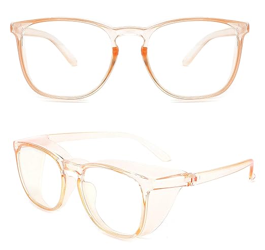 Alsenor Safety Glasses Anti Fog Goggles Protective Eyewear Blue Light Blocking Anti Dust UV Protection Glasses For Men Women (Yellow)