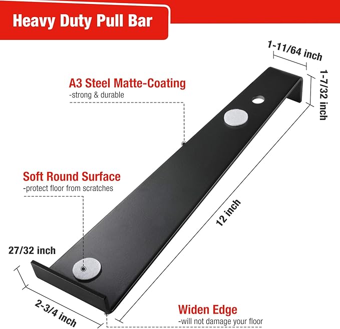 Goldblatt Laminate Wood Flooring Tools Installation Kit with 100 Spacers, Reinforced Double-Faced Mallet, Tapping Block, Heavy Duty Pull Bar, and Protective Knee Pads