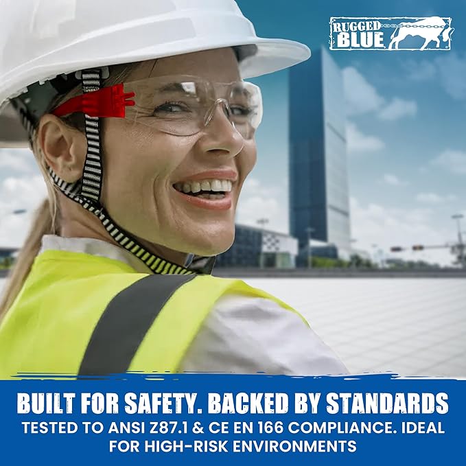 Work Safety Glasses For Men | Ansi Z87 Certified Safety Goggles For Shooting Range | Anti-Scratch Outdoor Glass