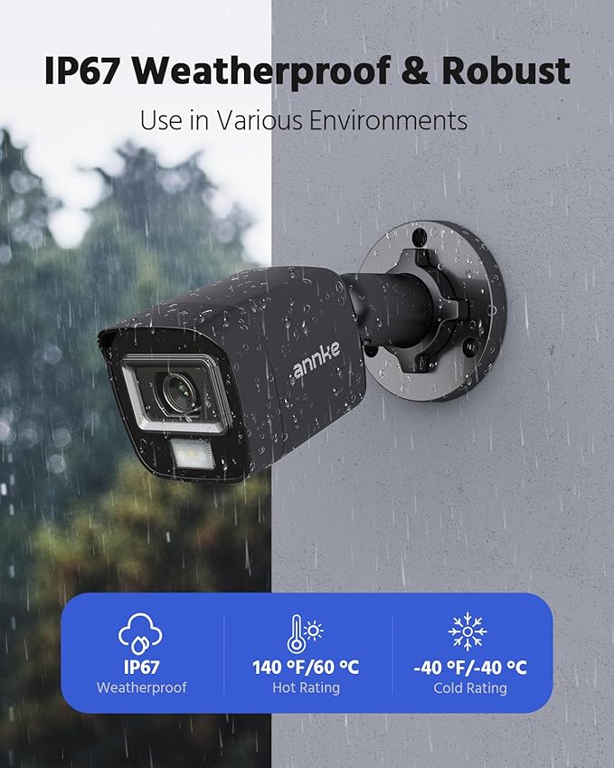 ANNKE 16 Channel Security Camera System HD-TVI 1080P Lite Video DVR and (12) 2.0MP Outdoor IP67 Cameras with Smart Dual Light, AI Human/Vehicle Detection, Color Night Vision, 2 TB Hard Drive