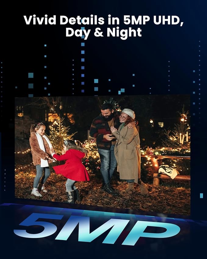 Security Camera Outdoor Wireless, 3K/5MP Solar Camera Outdoor Wireless, Battery Powered 360°PTZ, Color Night Vision,PIR Motion Detection,2-Way Audio,Compatible with Alexa