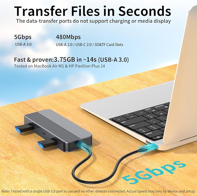 Docking Station Dual Monitor for HP/Dell/Lenovo/MacBook, USB C Hub Adapter with Dual 4K HDMI, 8-in-1 Laptop Docking Station, USB C Dock with USB 3.0, PD Charging, SD/TF Card Reader
