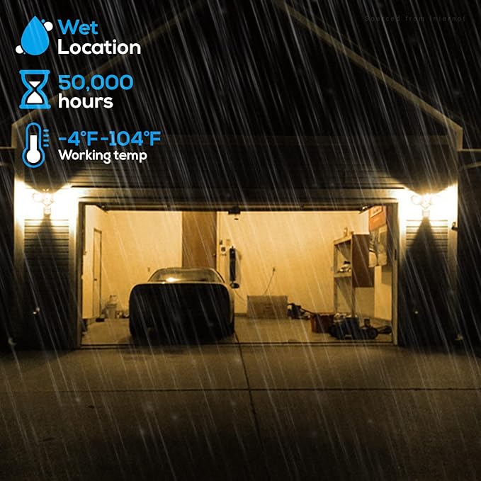 LEONLITE Motion Sensor Flood Light, ETL Listed, Aluminum LED Security Lights Dusk to Dawn, Adjustable Dual Heads, IP65 Waterproof, 1400lm Outdoor Floodlighting Fixture, 3000K Warm White, Bronze