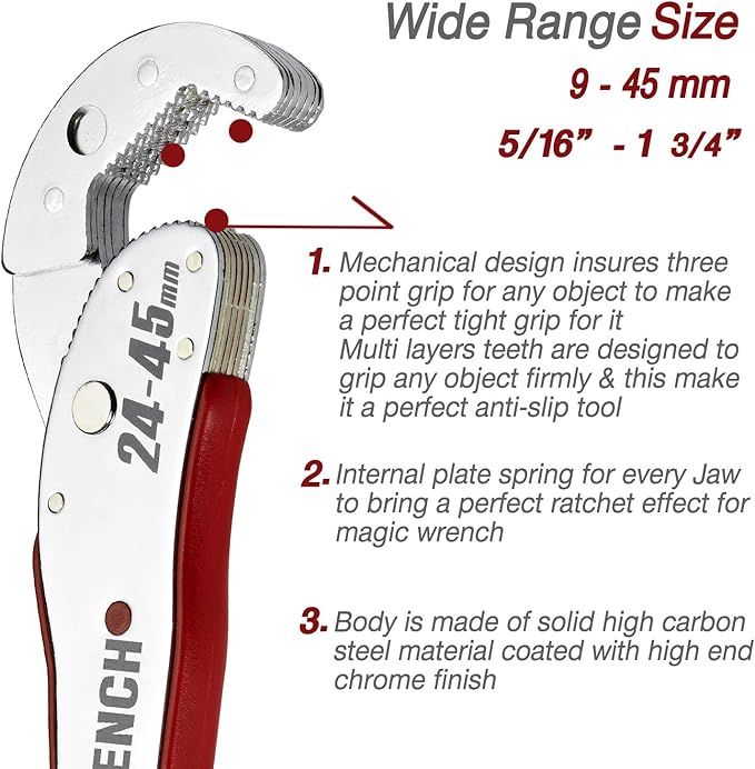 Multi-function Universal Adjustable auto-ratcheting works as reversible ratchet pop socket combination & pipe monkey spanner sae crescent nut gear-wrench set for craftsman & plumbers