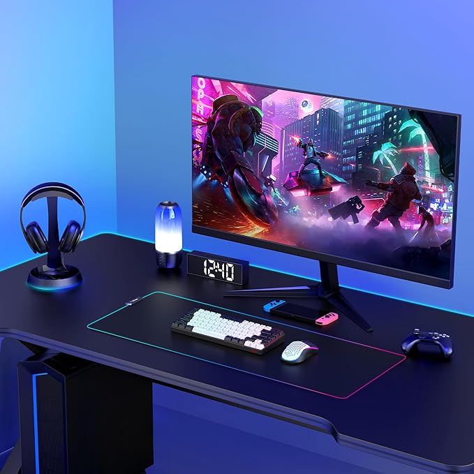 RedThunder K84 Wireless Keyboard and Mouse Combo, LED Rainbow Backlit Rechargeable Battery, 75% Layout TKL Ultra Compact Gaming Keyboard & Lightweight 3200 DPI Honeycomb Optical Mouse (White-Black)