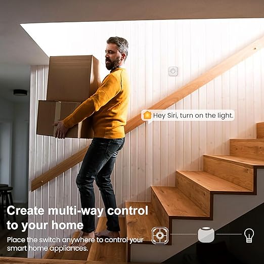 Smart Button, 5-Keys Smart Switch, Scene Controller, Compatible with Apple HomeKit, Automatically Trigger Accessories & Scenes-Thread (iOS 17.4 or Later is Required)