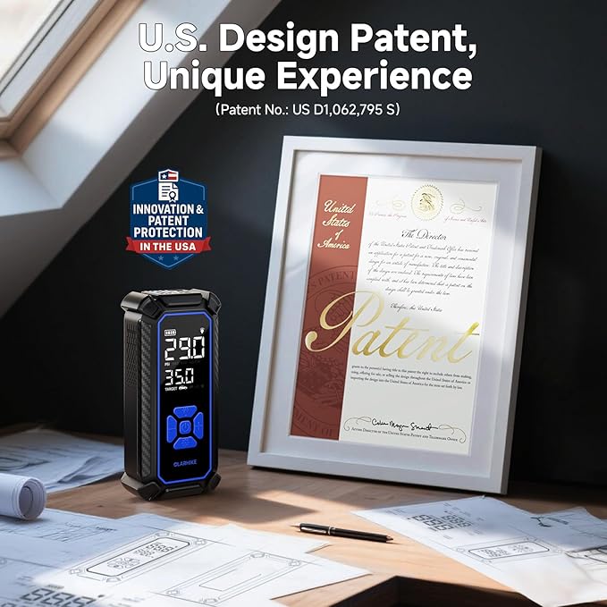 OlarHike Cordless Tire Inflator Portable Air Compressor, Ultra Fast Inflation, Air Pump for Car Tires, Pickup Truck, Motorcycle, Bicycle, Balls, Electric Pump with LED Light & Digital Pressure Gauge