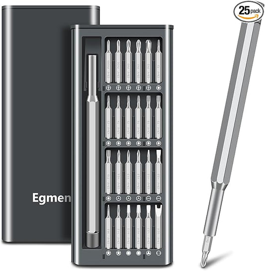 Precision Screwdriver Set, 25 in 1 Mini Magnetic Small Screwdriver Set Case for PC, Eyeglasses, Computer, Electronic, Watch Repair Kit with Phillips and Star Tiny Screw Driver