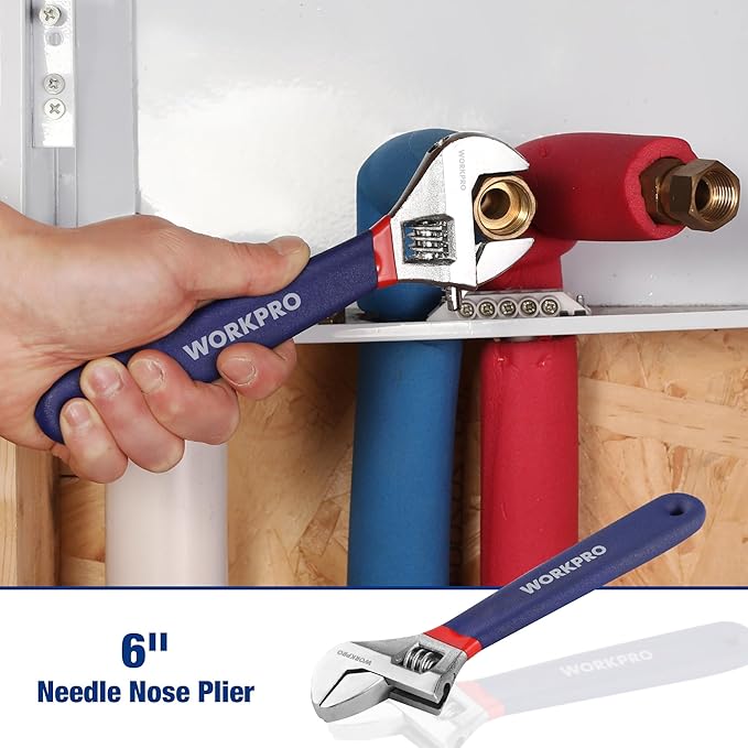 WORKPRO Home Tool Kit, 100 Piece Kitchen Drawer Household Hand Tool Set with Easy Carrying Pouch