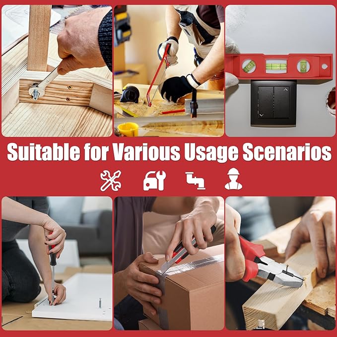 Sundpey Home Tool Kit 257-PCs - Household Basic Repair Tool Set for Men Women - General Hand Mechanic's Tool Set & Screwdriver Set & Wrench Set & Socket & Portable Tool Box Storage Case for Apartment