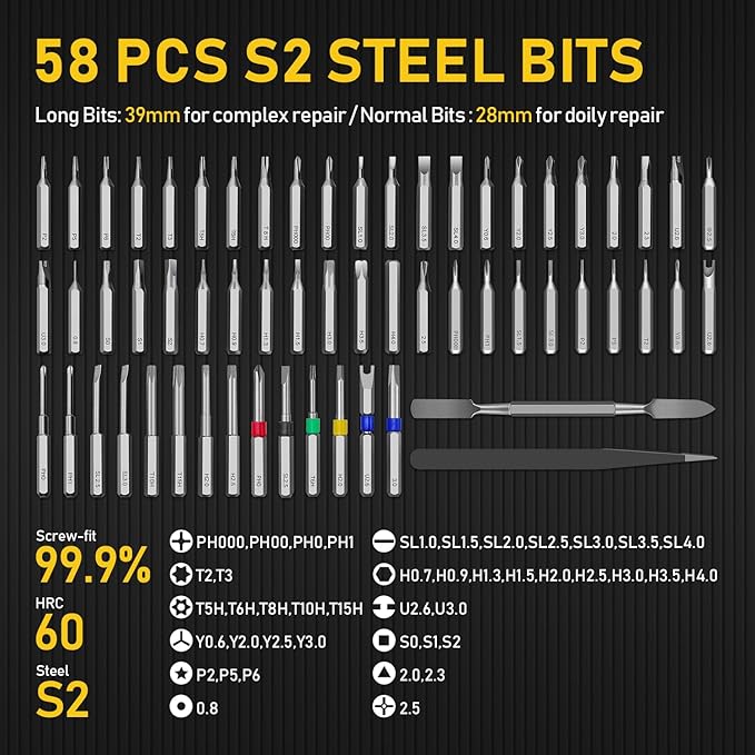 Mini Electric Screwdriver Set,Cordless screwdriver rechargeable,power screwdriver,destornillador eléctrico,Magnetic Bits,5 Torque,LED Display, Electric Screwdriver for Phone PS5 Laptop Watch