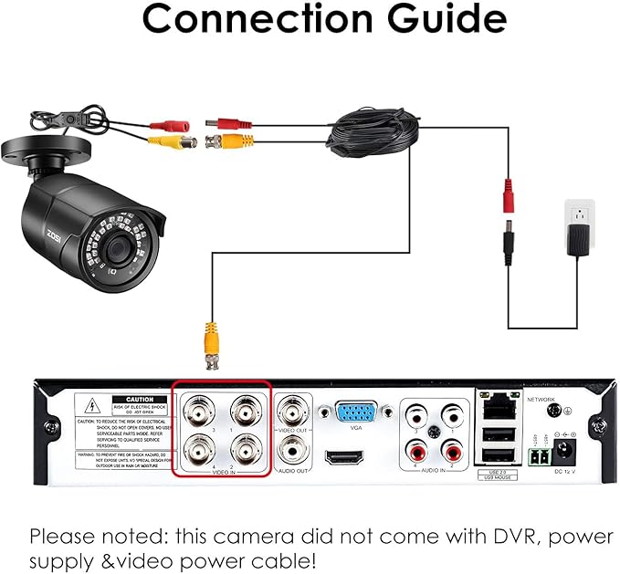 ZOSI 2.0MP HD 1080P 1920TVL Hybrid 4 in 1 TVI/CVI/AHD/CVBS Indoor Outdoor Home Security Cameras Weatherproof,120ft Night Vision,Aluminum Metal Housing,For 960H,720P,1080P,5MP,4K analog CCTV DVR