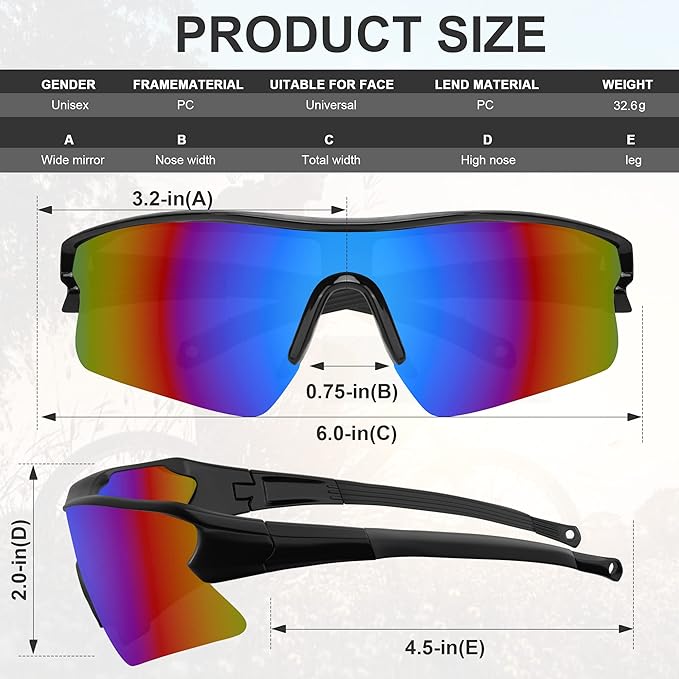 Safety Glasses Goggles for Men, Anti Scratch ANSI z87+ Compliant UV Protection Protective Eyewear Rubber Non-slip Leg