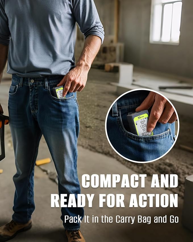 Laser Measure, Inkerma Laser Measurement Tool, Laser Distance Meter with Angle Sensor, Ft/in/M Multiple Units, Length/Area/Volume/Pythagorean Mode,Battery Included