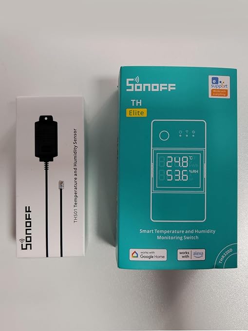 SONOFF THR320D WiFi Smart Switch with Temperature Monitoring,Compatible with Alexa & Google Assistant(with THS01)