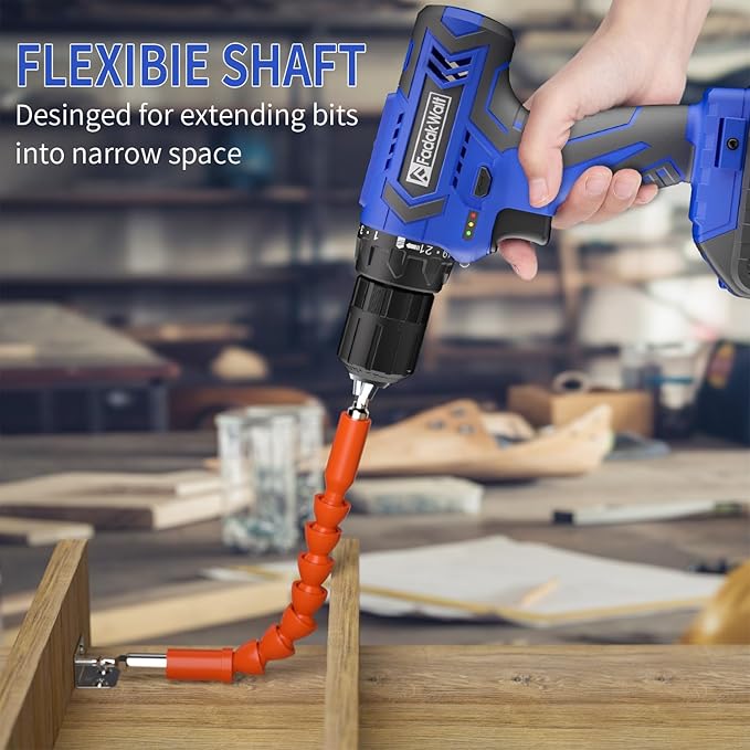 20V MAX Cordless Drill Set,Power Drill Kit with Lithium-Ion and charger, 3/8-Inch Keyless Chuck, 2 Variable Speed 21+1 Torque Setting Power Tools Kit，280 inch-lbs with LED Electric Drill Set