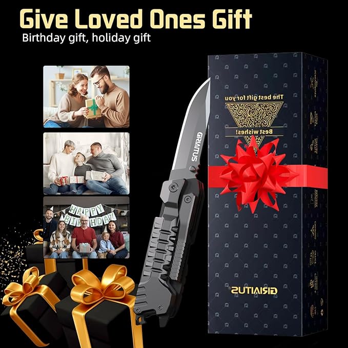 Multi-Tool Gifts for Men, Christmas Stocking Stuffers for Dad from Daughter Son, Multitool Knife 17 in 1 EDC Gear Cool Father Unique Birthday Gifts for Him Husband Boyfriend Grandpa Camping Essentials