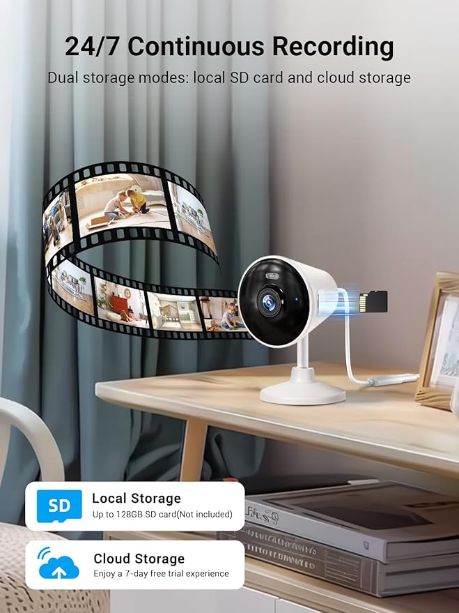 5G & 2.4G Indoor/Outdoor Security Camera for Home, Baby/Elder/Dog/Pet Camera with Phone App, WiFi Camera w/Spotlight Color Night Vision 2-Way Audio