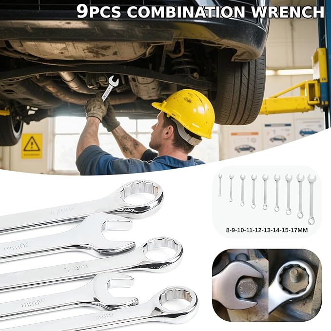 810 Pcs Tool Set Case Mechanics Kit Box Organize Castors Toolbox Trolley + Free Glove