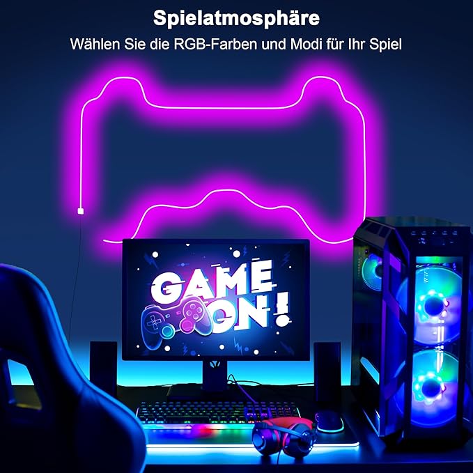 Cozylady 120Ft (60Ft * 2 Rolls) RGB LED Neon Rope Lights for Bedroom, 36m LED Strip Lamp with Double Sided Adhesive Tape, App/Remote Control DIY Lights Decorate The Outdoor and Indoor of Your Home