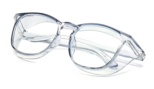 Alsenor Safety Glasses Anti Fog Goggles Protective Eyewear Blue Light Blocking Anti Dust UV Protection Glasses For Men Women (Blue)