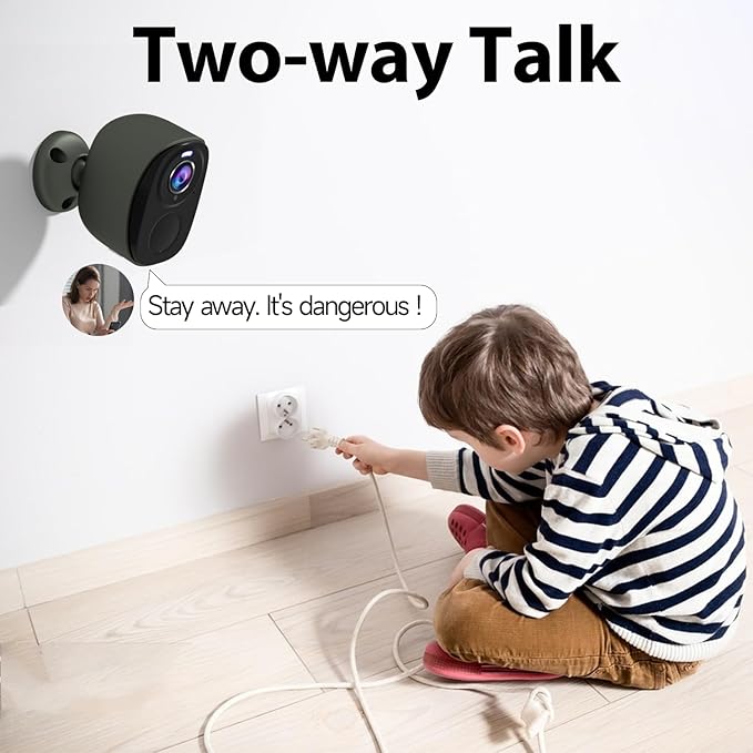 3Pack 5G/2.4G Security Cameras Wireless Outdoor, 2K Battery Powered Camera, WiFi Home Indoor Camera with Color Night Vision, Siren Alarm,AI Detection, No Monthly Fee, 2 Way Audio, Works w/Alexa