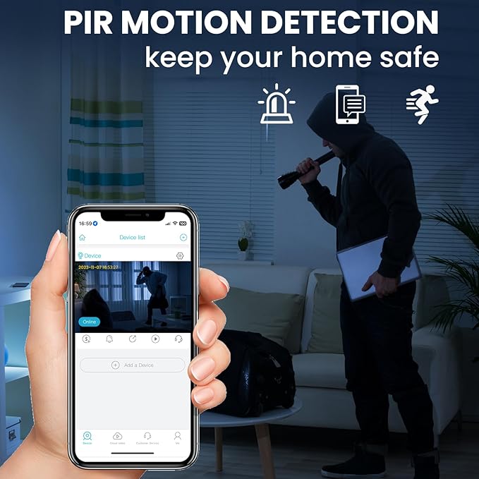 Upgraded Spy Camera WiFi Hidden Camera,4K HD Home Security Camera,100 Days Standby Battery Life,AI Motion Detection Alerts, Clear Night Vision,Real Time Record Surveillance Camera