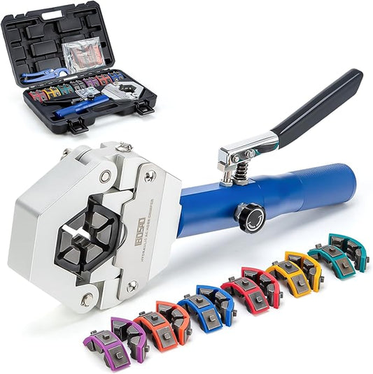 IBOSAD Hydraulic AC Hose Crimper Hydra-Krimp 71500 Manual A/C Hose Crimper Kit Air Conditioning Repaire Handheld Hydraulic Hose Crimping Tool for BH Air Conditioner Hose & Beadlock A/C Fittings