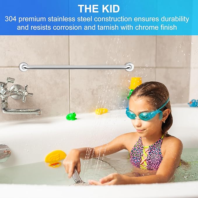 supregear Grab Bars for Shower, 32-Inch Bathroom Safety Handles for Elderly, Stainless Steel Handicap Grab Rail for Kitchen Bedroom Bathtub and Steps