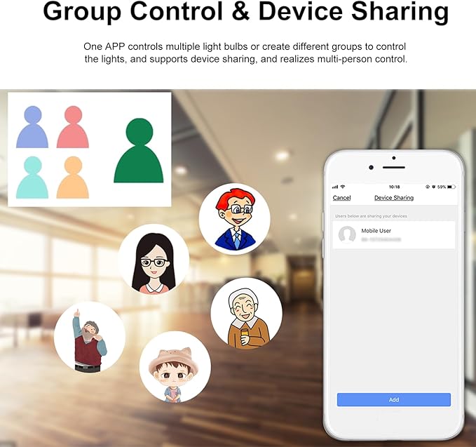 ZJchao Smart Light Bulb, 5W GU10 WiFi Light with RGB W C, Voice and APP Remote Control, Timing Function, Group Control for Alexa Home Tmall Elf (5)