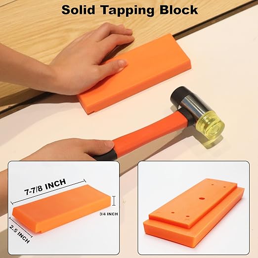 Laminate Wood Flooring Installation Kit, Tapping Block for Vinyl Plank Flooring, Heavy Duty Pull Bar, 40Pcs Floor Spacers, Rubber Mallet. Vinyl Floor Installation Kit