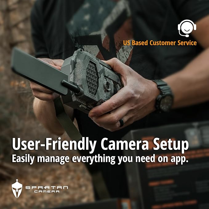 Spartan Camera 2025 Upgrade 2 Pack GoCam2 Cellular APP Control Trail Camera, 4G LTE, 1080P Video, FHD Photos, No Glow, Night Vision, Motion Activated, IP65 Water Resistant (Spartan Areus, AT&T)