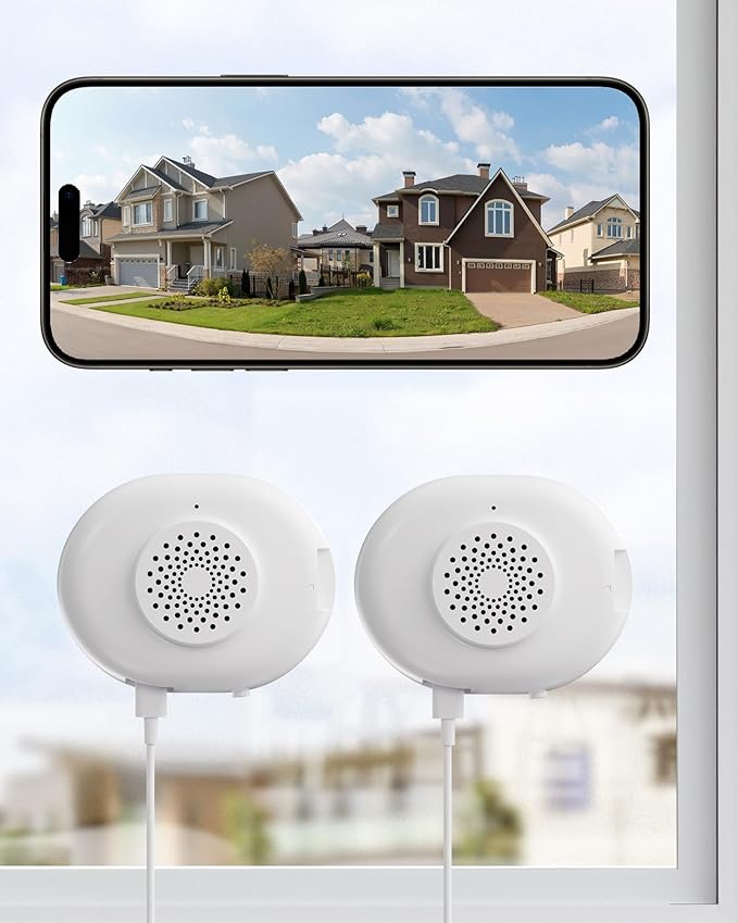 ZOSI 2 x C680 2K Window Security Camera with Full Color Night Vision, 3MP Indoor Plug-in WiFi Camera for Home Security, Human Vehicle Detection, 2.4/5GHz, Cloud/Memory Card Storage, Easy Install