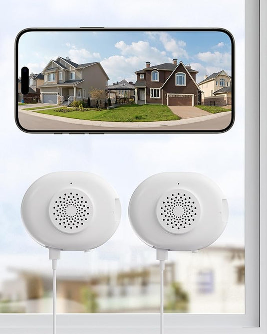 ZOSI 2 x C680 2K Window Security Camera with Full Color Night Vision, 3MP Indoor Plug-in WiFi Camera for Home Security, Human Vehicle Detection, 2.4/5GHz, Cloud/Memory Card Storage, Easy Install