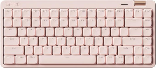 Flow Lite 84 Keys Low Profile Mechanical Keyboard, 75% Swappable Rechargeable Wireless Keyboard with 2.4G Receiver, Bluetooth and Wired Connection for Windows, Mac/Specter Linear Switches (Flamingo)