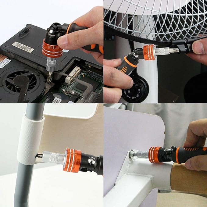 Precision Ratchet Screwdriver Set, JAKEMY 69 in 1 Household Screwdriver Home Repair Tool Kit, Disassemble Magnetic Rotating Ratchet Screwdriver Kit for Furniture/Car/Computer/Electronics Maintenance