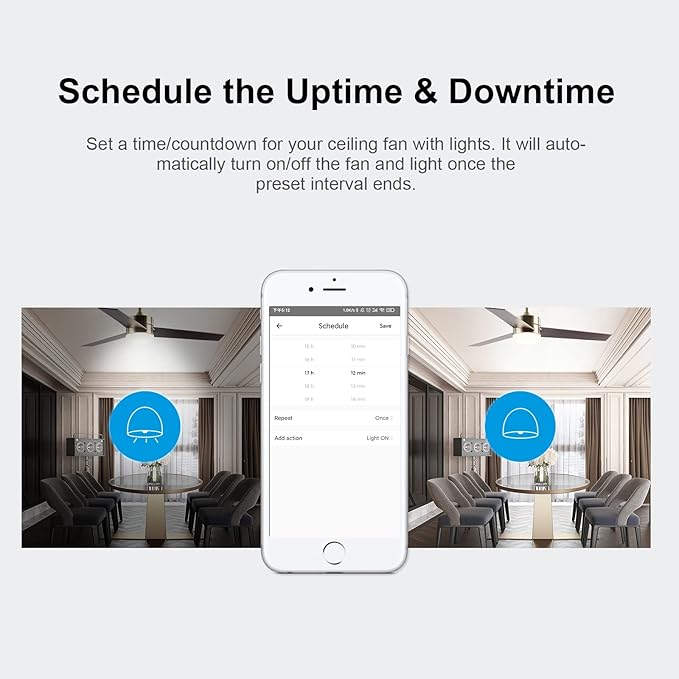 SONOFF iFan04-L WiFi Ceiling Fan Light Controller, APP Control&Remote Control, Compatible with Alexa & Google Home, No Hub Required(2.4G WiFi) (2 Pack)