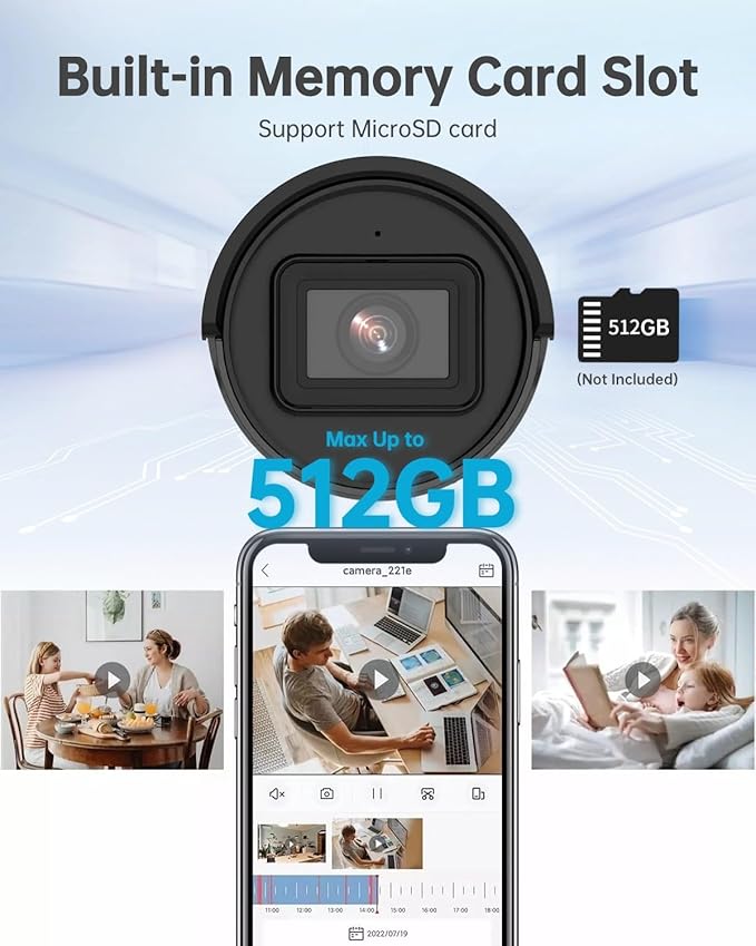 4K 8MP AcuSense PoE IP Camera Outdoor Indoor, PoE Bullet Network Camera with Human/Vehicle Detection, H.265+, IP67 Waterproof, 2CD2083G2-I 2.8mm