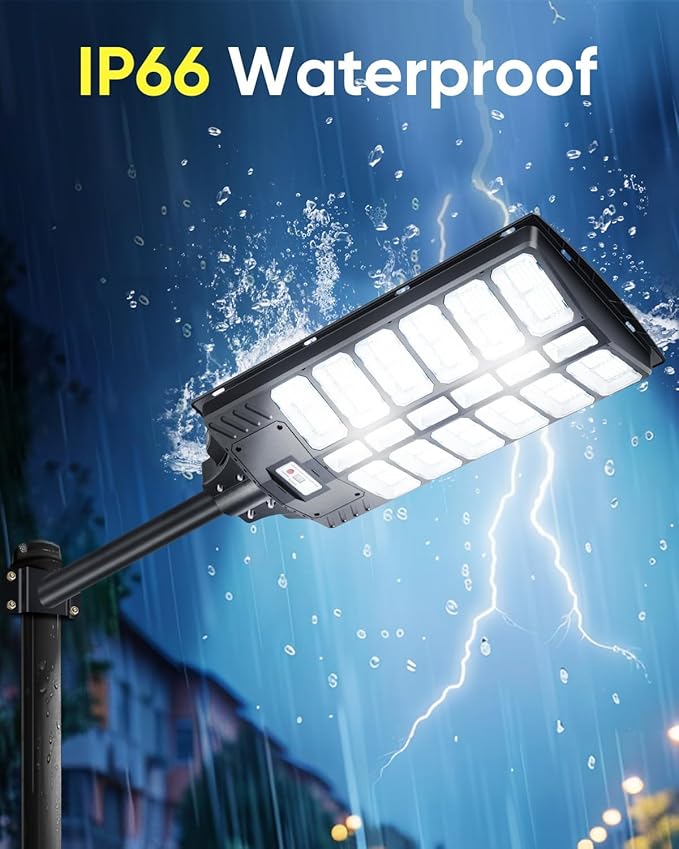 5000W Solar Street Lights Outdoor 500000LM 936PCS LED Commercial Parking Lot Lights Dusk to Dawn Waterproof Solar Security Flood with Motion Sensor and Remote for Yard Warehouse Garage Driveway