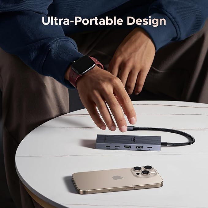 UGREEN Revodok Pro USB-C Hub 6 in 1 10Gbps 4K 60Hz HDMI, 100W Power Delivery for MacBook Pro/Air, iPad Pro, Thinkpad Rog Ally and More.