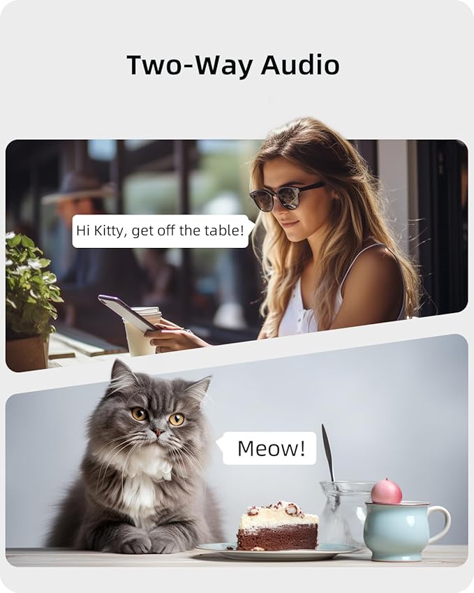 blurams Indoor Camera 2K, Cameras for Home Security 5GHz, 360° Pet Camera w/Motion Tracking, Phone App, 2-Way Audio, IR Night Vision, Siren, Works with Alexa & Google Assistant