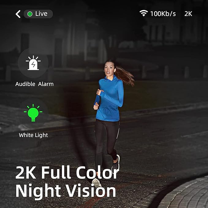 Rraycom 3pc Solar Security Cameras Wireless Outdoor, 2K Battery Powered Cameras for Home Security, 2.4/5G WiFi Camera with Solar Panel, Color Night Vision, AI Detection, 2 Way Talk, IP65, SD/Cloud