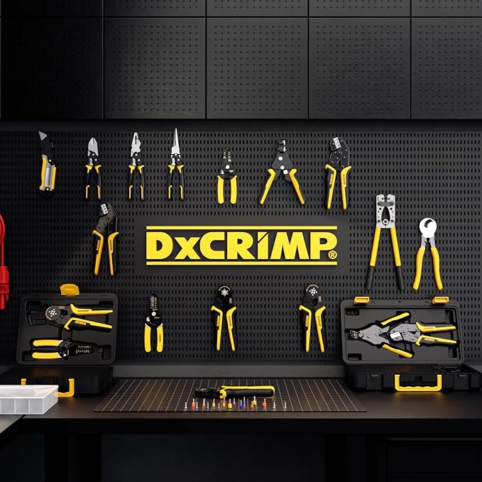 Crimping Tool For Ferrule Electrical Connectors - Ratcheting Wire Crimper for 24-8 AWG - Crimping Pliers - Wire Crimp Tool - Ferrule Crimper Plier - Crimping Tool set with Wire Strippers