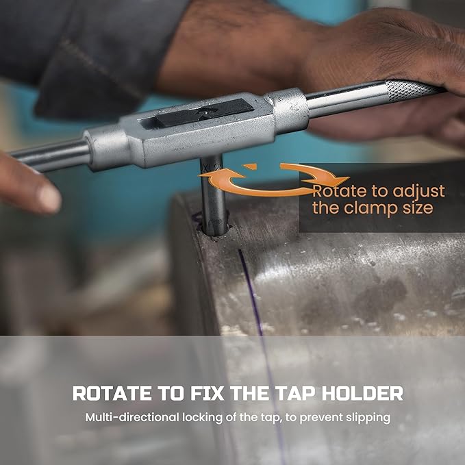 40pcs Metric Tap and Die Set, Metric Standard Rethreading Tool Kit, Coarse and Fine Threads for Cutting External and Internal Threads, Essential Repair Tool Kit with Thread Wrench