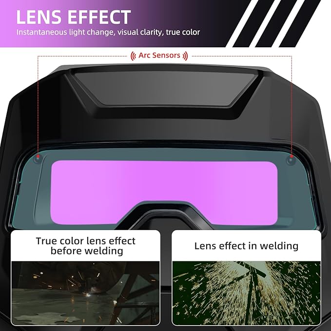 Welding Goggles Auto Darkening Plasma Cutting Glasses - Eye Protection Safety Goggles for Welding