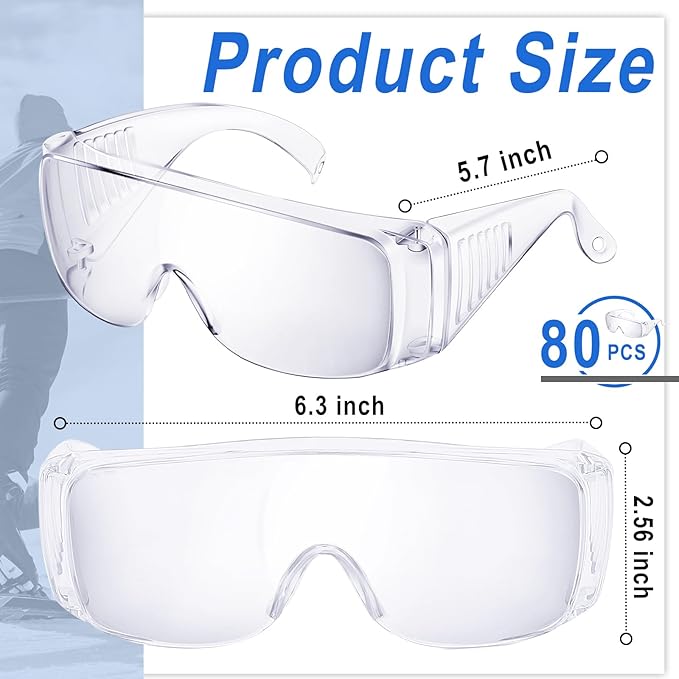 Kanayu Safety Glasses Bulk Protective Goggles Anti Fog Scratch Resistant Eyewear