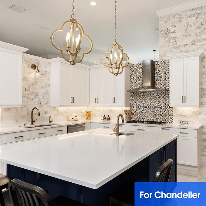 Energetic E12 B10 LED Classic Candelabra Clear Light Bulb, 40 Watt Equivalent, Soft White 2700K, Filament Clear Glass, Non-Dimmable, UL Listed, Pack of 6