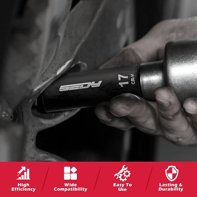 71-Piece 3/8" Drive Master Impact Socket Set, SAE and Metric, 5/16"- 3/4", 8mm - 22mm, Cr-V, Cr-MO, Universal Joint Deep Standard Sockets with Ratchet Handle, Swivel Sockets, Extension Bars, Adapters