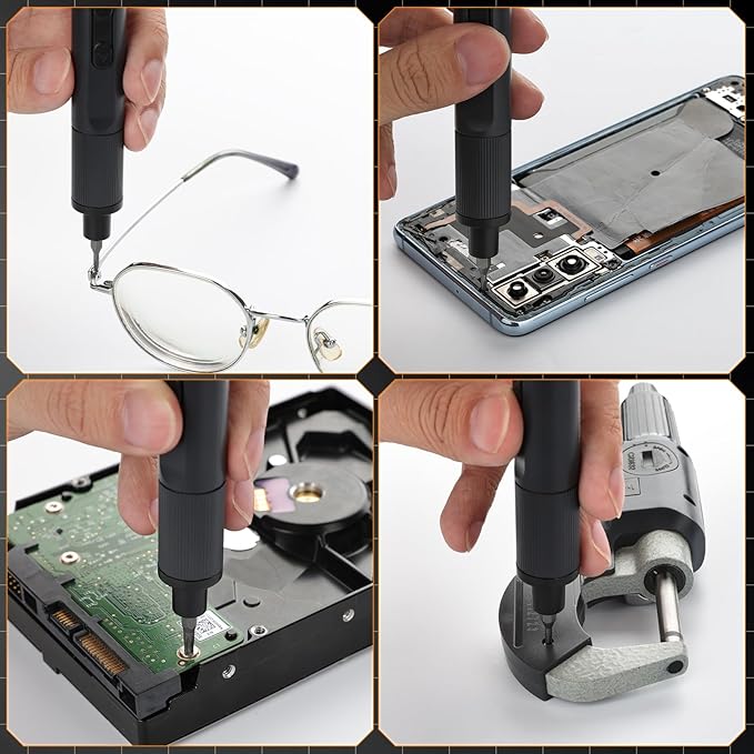 Mini Electric Screwdriver Set 24-in-1, 3.7V Precision Screwdriver Set, USB-C Rechargeable, Small Electric Screw Driver for Phone Camera Laptop Watch Metal Bits for Home DIY Projects